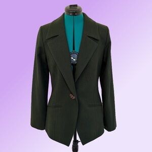 Women's Forest Green Wool Blazer